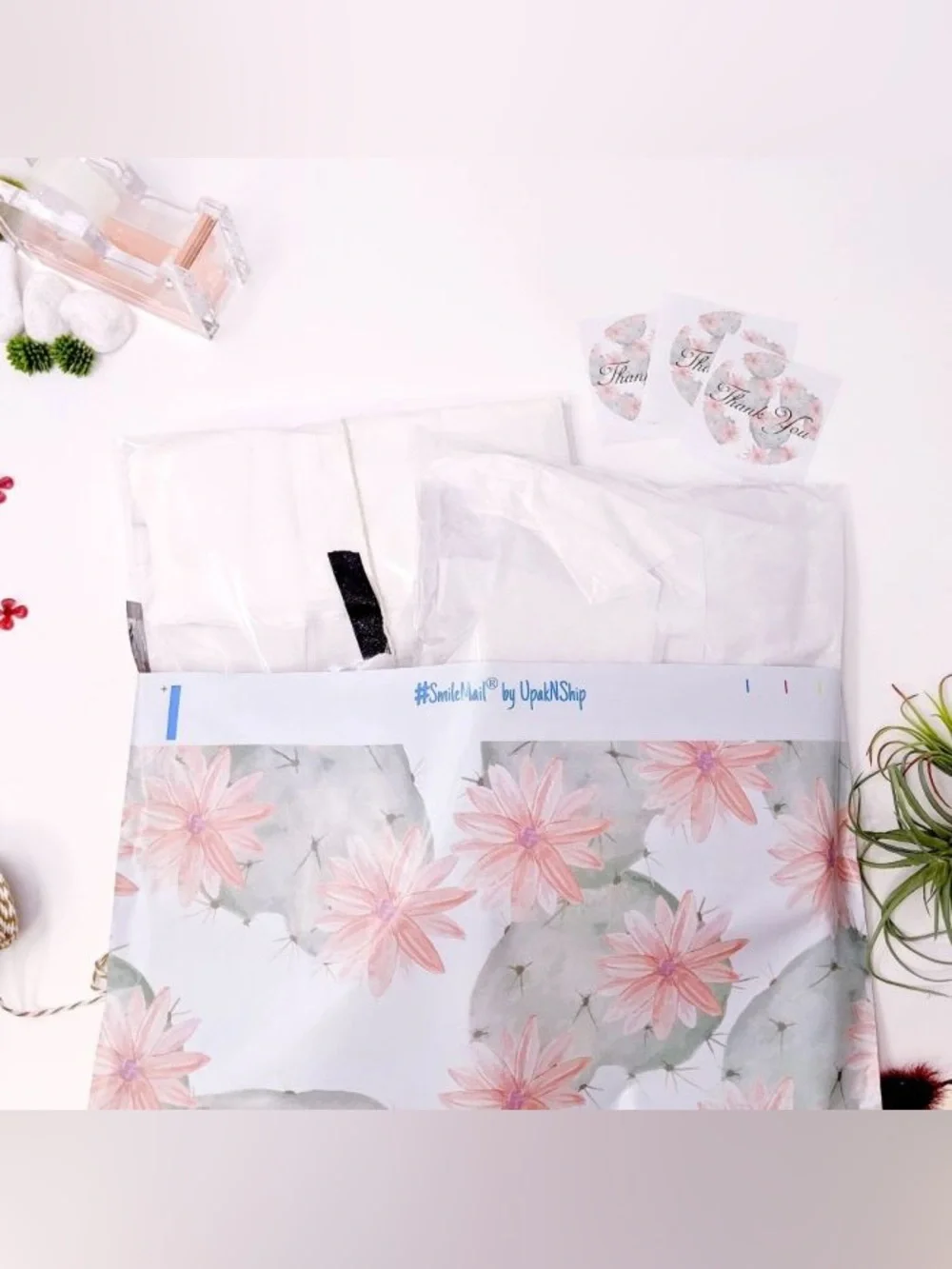 Flowering Cactus Designer Polymailers - 10x13